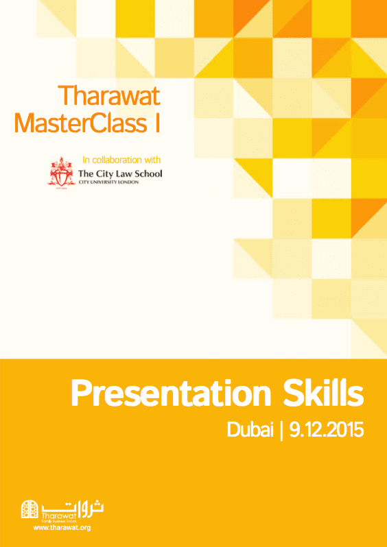 Tharawat MasterClass - Presentation Skills